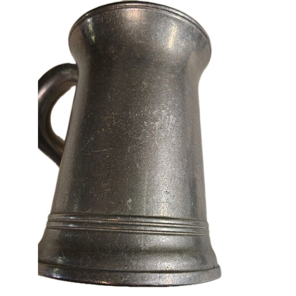 Vintage English Pewter Tankard Mug - Hallmarked G.A. Crown Hammer - 5" Tall - 1 - Picture 11 of 13